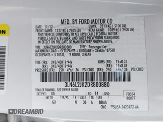 2013 Lincoln MKZ with VIN 3LN6L2JK2DR800880, listed as a IAAI auction lot 42407838 with 126,484 mi miles and . Bid and sale history available at DreamBid. Image 9.