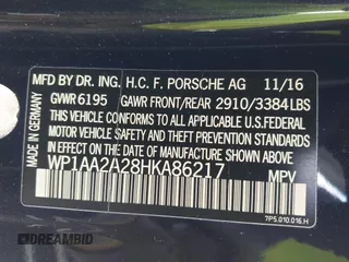2017 Porsche Cayenne z VIN WP1AA2A28HKA86217, wystawiony jako IAAI lot #42099025 z przebiegiem 119 894 mil mil oraz . Historia ofert i sprzedaży dostępna na DreamBid. Obrazek 9.