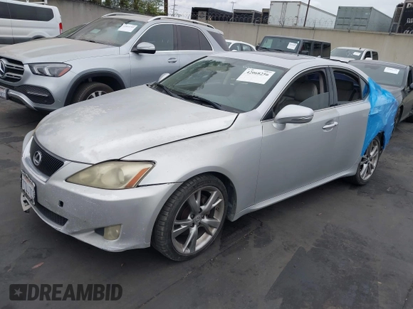 2009 Lexus IS with VIN JTHBK262895106279, listed as a IAAI auction lot 42068256 with 274,846 mi miles. Bid and sale history available at carsss.com. Image 2.