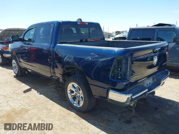 2019 Ram 1500 Big Horn/Lone Star with VIN 1C6SRFFT5KN598456, listed as a IAAI auction lot 41840921 with 154,124 mi miles. Bid and sale history available at carsss.com. Image 3.