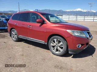 2014 Nissan Pathfinder S with VIN 5N1AR2MM1EC687297, listed as a Copart auction lot 57609195 with 212,280 mi miles and Clean title. Bid and sale history available at DreamBid. Image 4.
