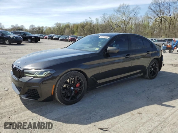 2021 BMW 5 Series 540i with VIN WBA53BJ03MCF79416, listed as a Copart auction lot 54377595 with 59,255 mi miles and Salvage title. Bid and sale history available at DreamBid. Image 1.