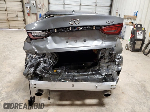 2023 Infiniti Q50 Luxe with VIN JN1EV7BP9PM512226, listed as a Copart auction lot 56002275 with 29,865 mi miles and Salvage title. Bid and sale history available at DreamBid. Image 6.