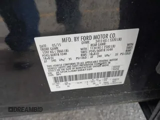 2015 Ford Edge SEL with VIN 2FMTK3J94FBB47320, listed as a IAAI auction lot 41982477 with 136,005 mi miles. Bid and sale history available at carsss.com. Image 9.