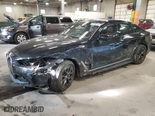 2023 BMW i4 eDrive35 with VIN WBY43AW00PFP65656, listed as a Copart auction lot 80448724 with 36,425 mi miles and Salvage Title. Bid and sale history available at carsss.com. Image 1.