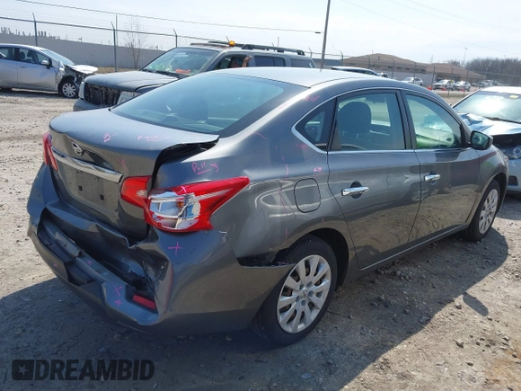2019 Nissan Sentra S with VIN 3N1AB7AP0KY262079, listed as a IAAI auction lot 42055590 with 102,608 mi miles. Bid and sale history available at carsss.com. Image 4.
