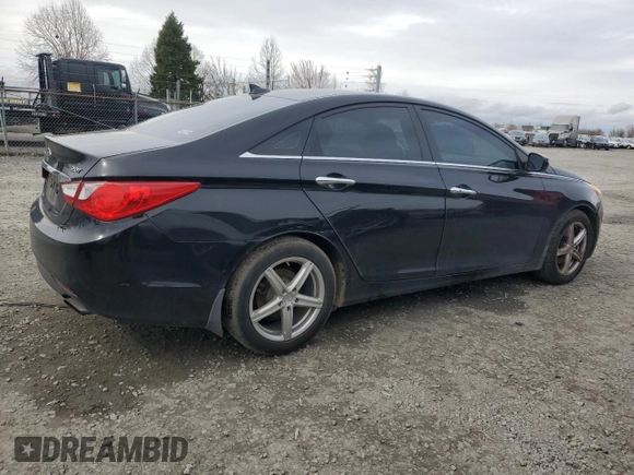2012 Hyundai Sonata Limited with VIN 5NPEC4AB7CH411987, listed as a Copart auction lot 47924155 with 163,430 mi miles and Salvage Title. Bid and sale history available at carsss.com. Image 3.