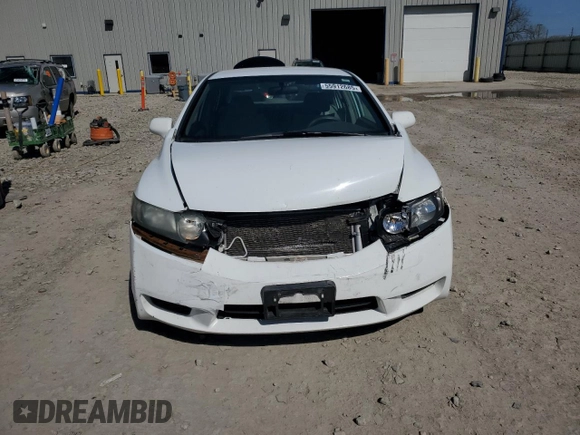 2011 Honda Civic LX with VIN 19XFA1F57BE021163, listed as a Copart auction lot 55912685 with 196,744 mi miles and Non Repairable. Bid and sale history available at DreamBid. Image 5.