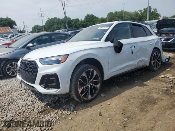 2022 Audi SQ5 Premium Plus with VIN WA1B4AFYXN2043153, listed as a Copart auction lot 58637074 with Not Provided miles and Salvage Title. Bid and sale history available at DreamBid. Image 1.