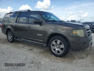 2008 Ford Expedition Max Limited with VIN 1FMFK19508LA74419, listed as a Copart auction lot 61180105 with 228,175 mi miles and Salvage title. Bid and sale history available at DreamBid. Image 4.