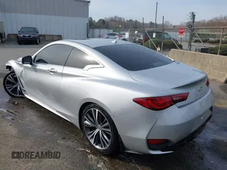 2018 Infiniti Q60 Luxe with VIN JN1EV7EK3JM343134, listed as a IAAI auction lot 41795601 with 61,826 mi miles and . Bid and sale history available at carsss.com. Image 3.