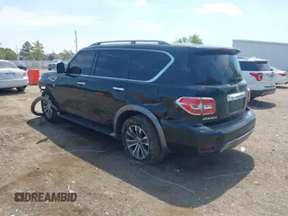 2020 Nissan Armada SL with VIN JN8AY2ND6L9108907, listed as a IAAI auction lot 40211000 with 95,404 mi miles. Bid and sale history available at carsss.com. Image 3.