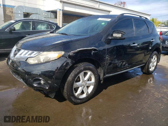 2009 Nissan Murano LE with VIN JN8AZ18W49W160843, listed as a Copart auction lot 73163094 with 165,997 mi miles and Salvage Title. Bid and sale history available at carsss.com. Image 1.