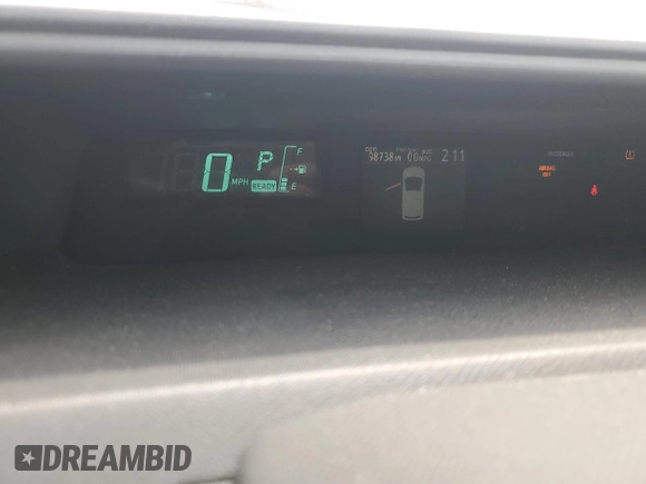 2013 Toyota Prius One with VIN JTDKDTB32D1035421, listed as a Copart auction lot 54380685 with 98,738 mi miles and Clean Title. Bid and sale history available at carsss.com. Image 9.
