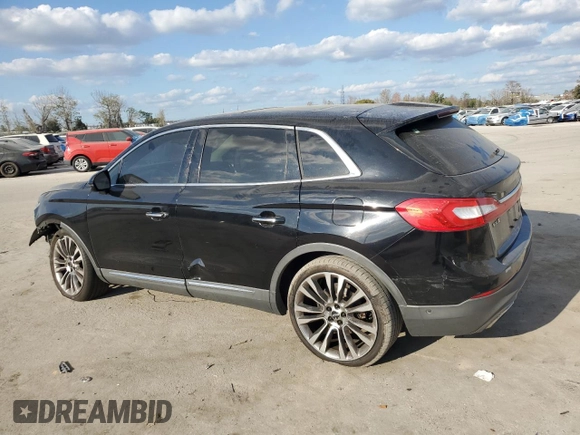 2016 Lincoln MKX Reserve with VIN 2LMTJ8LP5GBL56793, listed as a Copart auction lot 44102155 with Not Provided miles and Salvage Title. Bid and sale history available at DreamBid. Image 2.