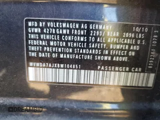2011 Volkswagen Golf z VIN WVWDA7AJXBW104851, wystawiony jako Copart lot #87885315 z przebiegiem 219 050 mil mil oraz Szkoda całkowita • Salvage title. Historia ofert i sprzedaży dostępna na DreamBid. Obrazek 12.