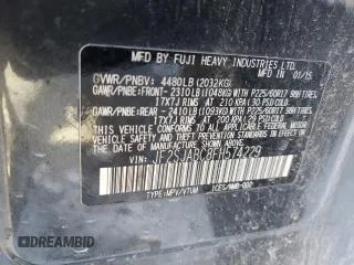 2015 Subaru Forester 2.5i with VIN JF2SJABC8FH574229, listed as a Copart auction lot 44624595 with 246,922 mi miles and Salvage title. Bid and sale history available at DreamBid. Image 12.