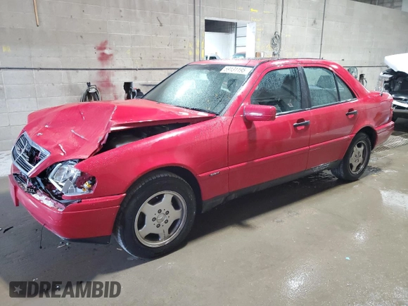 1997 Mercedes-Benz C 230/260/280/320 with VIN WDBHA28E6VF550639, listed as a Copart auction lot 59131195 with 72,722 mi miles and Salvage title. Bid and sale history available at DreamBid. Image 1.