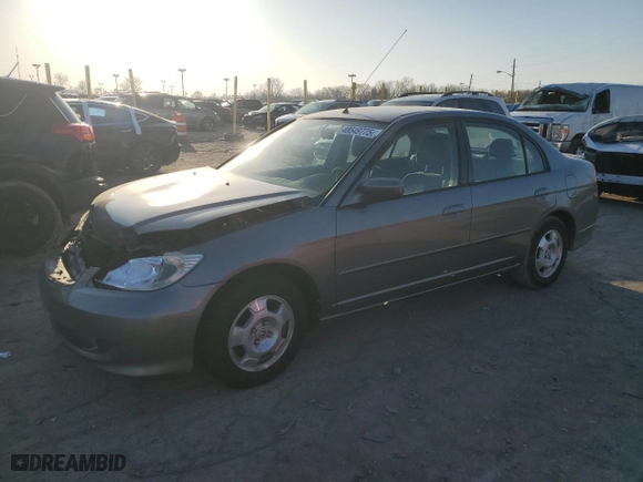 2004 Honda Civic with VIN JHMES96634S017559, listed as a Copart auction lot 48549775 with 130,379 mi miles and Salvage Title. Bid and sale history available at carsss.com. Image 1.