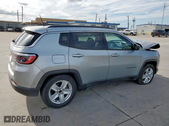 2022 Jeep Compass Latitude with VIN 3C4NJCBB7NT101226, listed as a Copart auction lot 50944275 with Not provided miles and Salvage title. Bid and sale history available at DreamBid. Image 3.