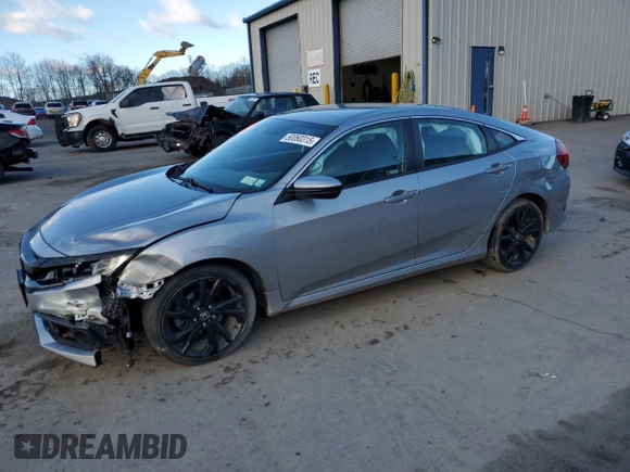 2019 Honda Civic Sport with VIN 2HGFC2F83KH590205, listed as a Copart auction lot 50060315 with 70,167 mi miles and Salvage Title. Bid and sale history available at DreamBid. Image 1.