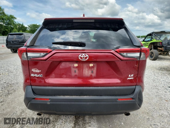 2019 Toyota RAV4 LE with VIN JTMF1RFVXKJ022826, listed as a Copart auction lot 60223225 with 54,180 mi miles and Salvage title. Bid and sale history available at DreamBid. Image 6.