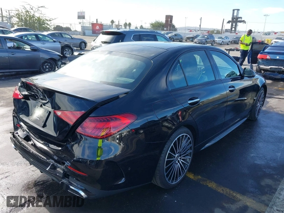 2024 Mercedes-Benz C 300 with VIN W1KAF4GB6RR171657, listed as a IAAI auction lot 41232985 with 9,213 mi miles and . Bid and sale history available at DreamBid. Image 4.