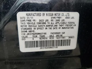 2011 Infiniti G37 x z VIN JN1CV6AR5BM407180, wystawiony jako Copart lot #58439335 z przebiegiem 206 731 mil mil oraz Czysty tytuł • Clean title. Historia ofert i sprzedaży dostępna na DreamBid. Obrazek 13.