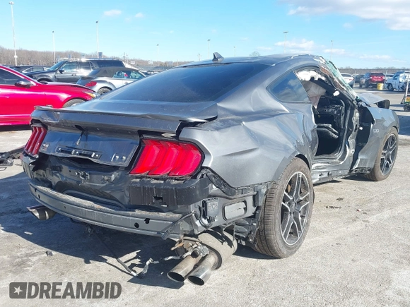 2021 Ford Mustang GT with VIN 1FA6P8CF9M5102707, listed as a IAAI auction lot 41428808 with 46,292 mi miles. Bid and sale history available at carsss.com. Image 4.