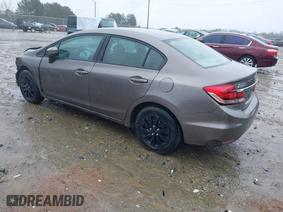 2015 Honda Civic Sedan LX with VIN 19XFB2F56FE257831, listed as a IAAI auction lot 41758512 with 110,863 mi miles. Bid and sale history available at carsss.com. Image 3.