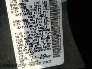 2006 Nissan Murano SE with VIN JN8AZ08W56W551862, listed as a Copart auction lot 84145144 with 76,829 mi miles and Clean Title. Bid and sale history available at carsss.com. Image 12.