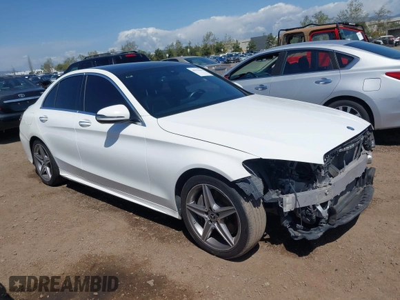 2017 Mercedes-Benz C 300 with VIN 55SWF4JB5HU230712, listed as a IAAI auction lot 41951843 with 113,736 mi miles and . Bid and sale history available at carsss.com. Image 1.
