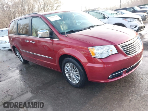 2015 Chrysler Town & Country Touring-L with VIN 2C4RC1CG7FR674321, listed as a IAAI auction lot 41750796 with 165,179 mi miles. Bid and sale history available at carsss.com. Image 1.