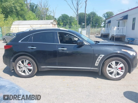 2014 Infiniti QX70 with VIN JN8CS1MW7EM410150, listed as a IAAI auction lot 39960321 with Not Provided miles and . Bid and sale history available at DreamBid. Image 13.