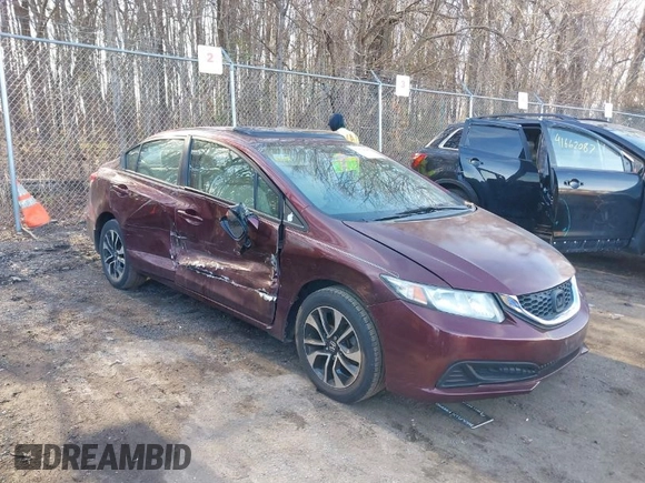 2014 Honda Civic Sedan EX with VIN 19XFB2F80EE249233, listed as a IAAI auction lot 41654087 with 119,126 mi miles. Bid and sale history available at carsss.com. Image 1.