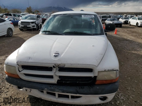 1997 Dodge Dakota with VIN 1B7GL23Y6VS241737, listed as a Copart auction lot 80543504 with 196,239 mi miles and Salvage Title. Bid and sale history available at carsss.com. Image 5.