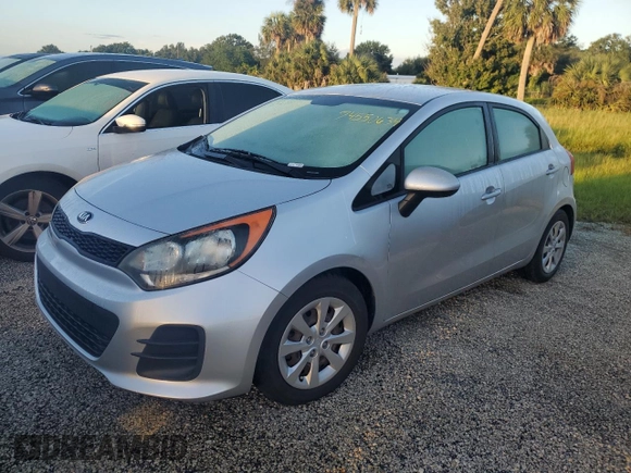 2016 Kia Rio LX with VIN KNADM5A35G6621492, listed as a Copart auction lot 74550634 with Not Provided miles and Non Repairable. Bid and sale history available at DreamBid. Image 1.