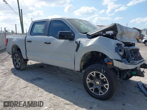 2024 Ford F-150 STX with VIN 1FTEW2KP0RKD54886, listed as a IAAI auction lot 41914547 with 8,148 mi miles and . Bid and sale history available at carsss.com. Image 1.