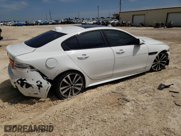 2018 Jaguar XE with VIN SAJAF4FX0JCP33858, listed as a Copart auction lot 54873844 with 46,402 mi miles and Salvage Title. Bid and sale history available at DreamBid. Image 3.