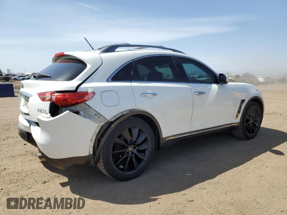 2013 Infiniti FX with VIN JN8CS1MW5DM173270, listed as a Copart auction lot 52174825 with 143,081 mi miles and Salvage Title. Bid and sale history available at carsss.com. Image 3.