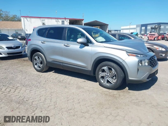 2021 Hyundai Santa Fe SE with VIN 5NMS14AJ7MH320491, listed as a IAAI auction lot 41773594 with 98,440 mi miles. Bid and sale history available at carsss.com. Image 1.