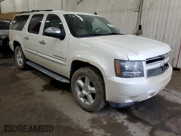 2008 Chevrolet Suburban LTZ with VIN 1GNFK16368R193216, listed as a Copart auction lot 43755925 with 222,905 mi miles and Salvage Title. Bid and sale history available at carsss.com. Image 4.