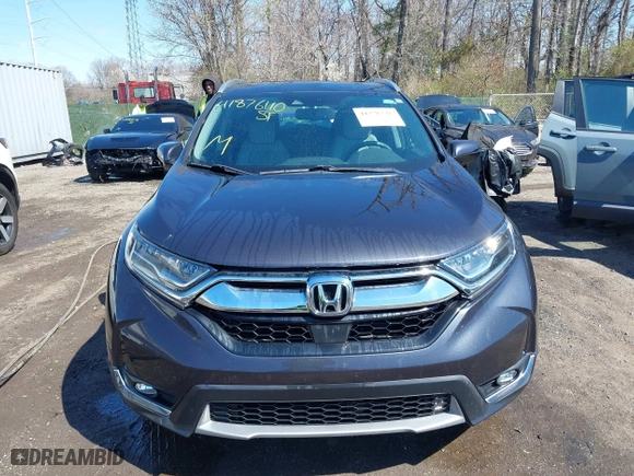 2019 Honda CR-V Touring with VIN 2HKRW1H96KH505447, listed as a IAAI auction lot 41876110 with 56,104 mi miles. Bid and sale history available at carsss.com. Image 12.