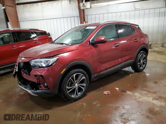 2022 Buick Encore GX Essence with VIN KL4MMGSLXNB028965, listed as a Copart auction lot 46574165 with 101,353 mi miles and Salvage title. Bid and sale history available at DreamBid. Image 1.