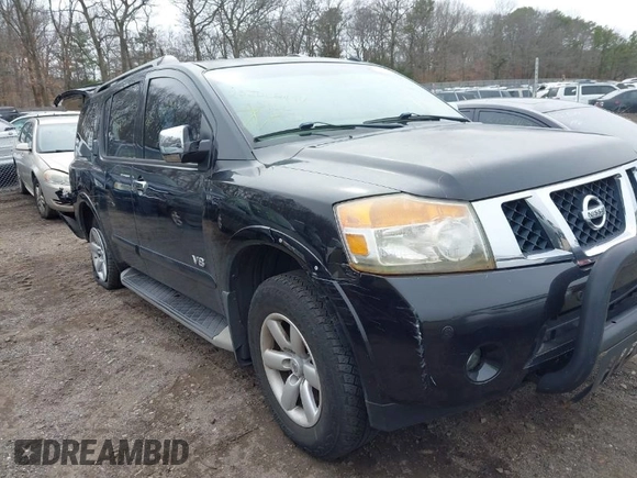 2008 Nissan Armada SE z VIN 5N1AA08C08N617571, wystawiony jako IAAI lot #41766604 z przebiegiem Nie podano mil oraz . Historia ofert i sprzedaży dostępna na DreamBid. Obrazek 1.