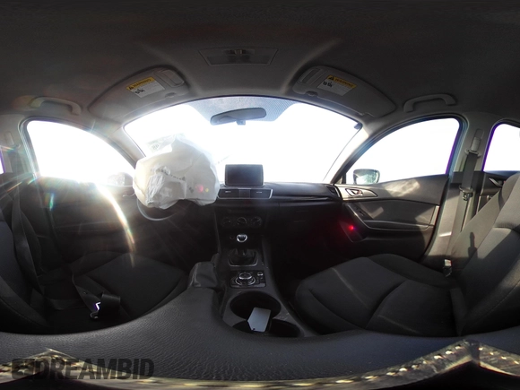 2015 Mazda 3 i SV with VIN JM1BM1T78F1271497, listed as a IAAI auction lot 40878398 with 127,617 mi miles. Bid and sale history available at carsss.com. Image 19.