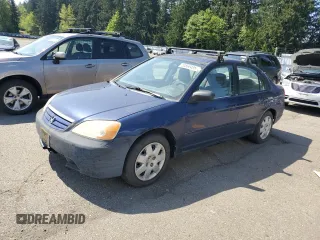2002 Honda Civic EX with VIN 1HGES25752L053930, listed as a Copart auction lot 53860435 with 196,483 mi miles and Clean Title. Bid and sale history available at DreamBid. Image 1.