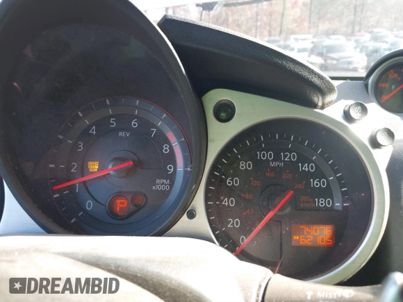 2012 Nissan 370Z Touring with VIN JN1AZ4FH4CM371189, listed as a IAAI auction lot 41088025 with 74,076 mi miles. Bid and sale history available at carsss.com. Image 7.