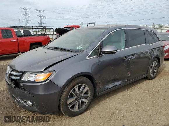 2014 Honda Odyssey Touring с VIN 5FNRL5H98EB029561, выставлен на аукционе Copart как лот 57349265 с пробегом 136 233 миль миль и Списание • Salvage title. История ставок и продаж доступна на DreamBid. Изображение 1.
