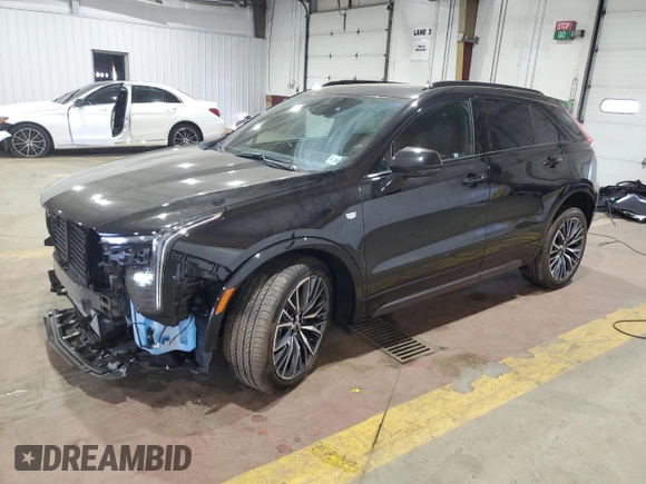 2024 Cadillac XT4 AWD Sport with VIN 1GYFZFR46RF215816, listed as a Copart auction lot 70639624 with 381 mi miles and Salvage title. Bid and sale history available at DreamBid. Image 1.